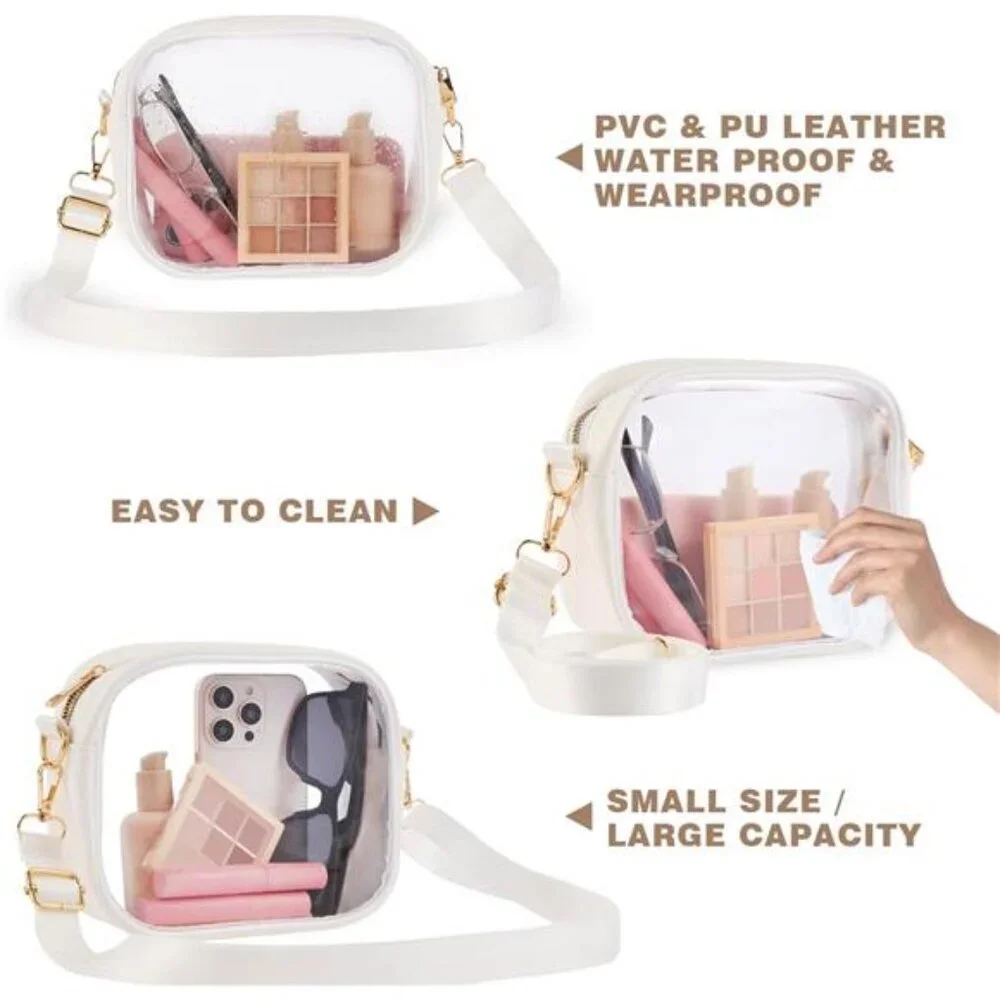 Clear Bag Stadium Approved, Clear Crossbody Bag for Stadium Events & Concert